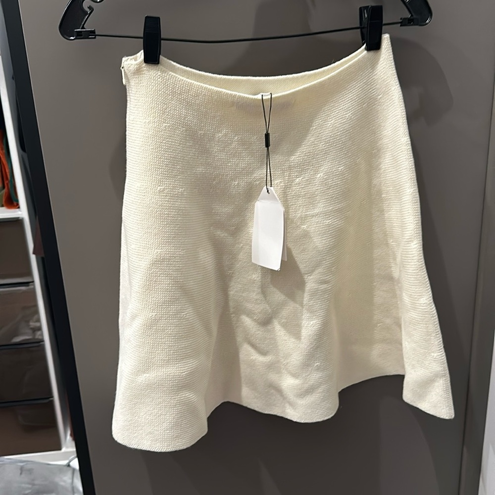 English factory knit cream skirt